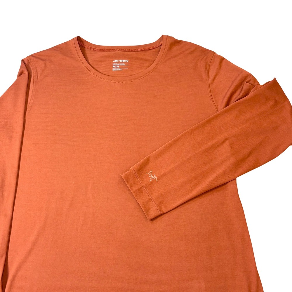 Arcteryx Taema Crew LS W Womens XL Terracotta Orange Long Sleeve Hiking Shirt
